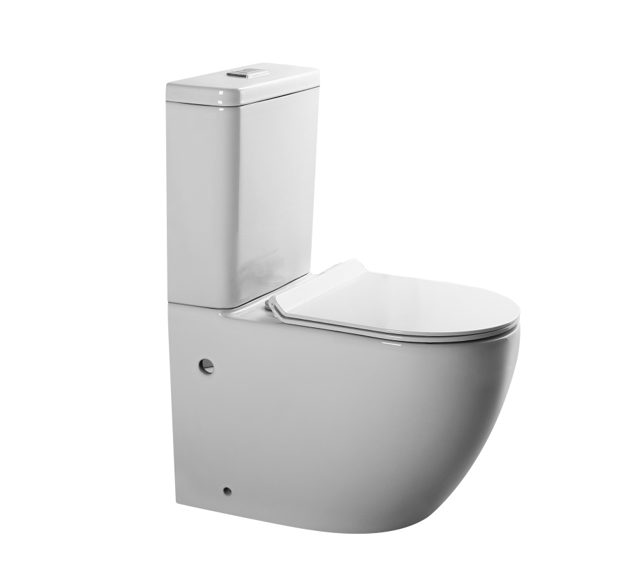 Унитаз компакт A2809 безободковый + сиденье тонкое ДП фото