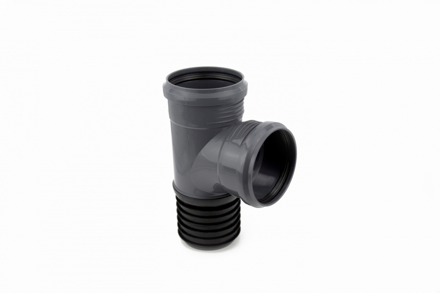 Тройник восстановитель раструба 110/100*96, серый, РТП фото