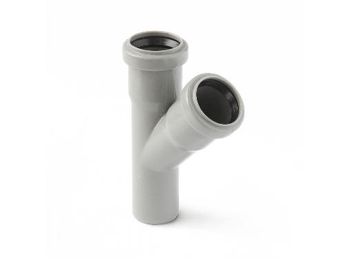 Тройник 32 на 32 угол 45 внутр.(Серая) фото