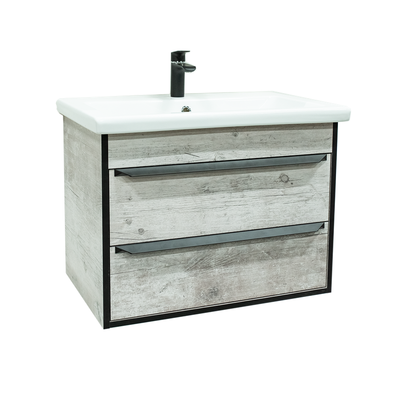 Тумба "КУБА 70" подвесная Тера Финдус С РАКОВИНОЙ COMO 70 фото