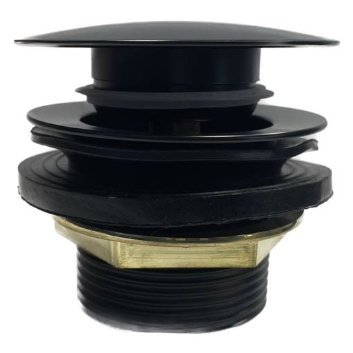 Донный клапан 1 1/2 Potato P004-6 нажимной, черный  фото