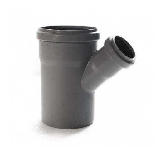 Тройник 110 на 50 угол 45 внутр.(Серая) фото