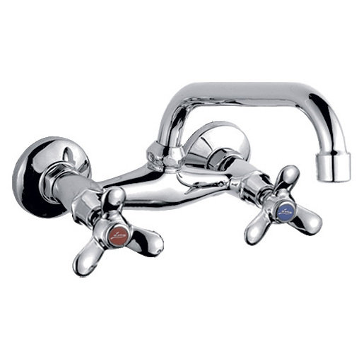 Смеситель L4712 для кухни настенный латунь фото