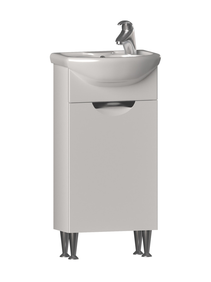 Тумба "Callao 400-1-0" напольная Белая с раковиной Азов 40 (VIGO) фото