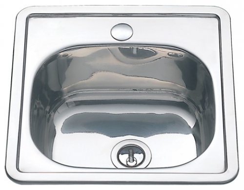 Мойка врез. 38*38 (0,6) вып (3 1/2);(1 1/2) сифон в комплекте фото