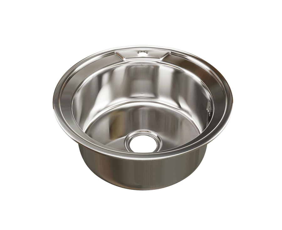 Мойка врез. d 51 (0,8) вып 3 1/2 18см ДЕКОР сифон в комплекте фото