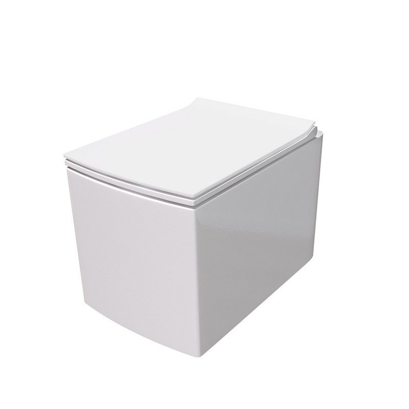 Унитаз подвесной GR-4460S безободковый с тонкой крышкой фото