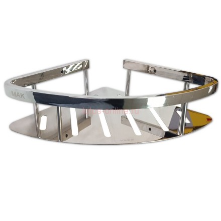 Полка угл. закруглённая,одинарная с литым дном 22см МАК 5645  фото