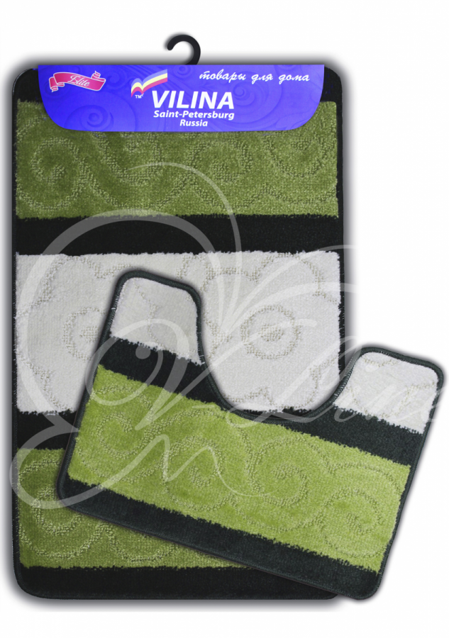 Набор ковриков д/ванной 50*80 (2шт) Vilina Elite зеленый фото