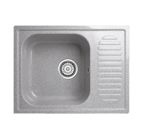 Мойка AGATA AG5C3 кварцевая прямоугольная глянцевая 640*490*190мм СЕРАЯ фото