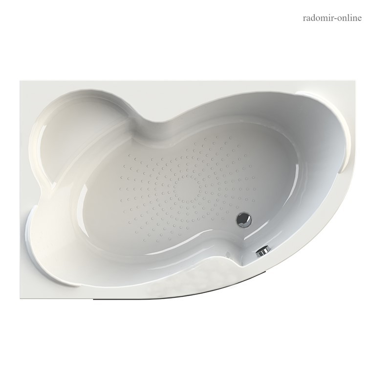 Акриловая ванна ИРМА 149*96 левая + каркас + полотенцедержатель + слив-перелив (с сифоном) + экран фото