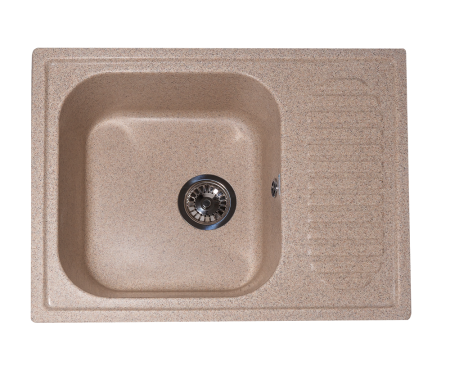 Кухонная мойка GranAlliance G-23, песок 645х495х200 мм (ДхШхВ) фото