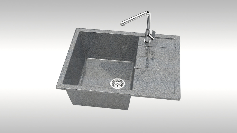 Мойка глян. Катрин Z151Q8 (Тёмно серый) Granit BERGG фото