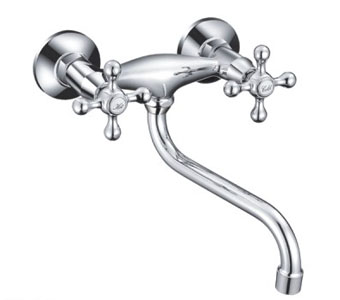 Смеситель F4612 для кухни настенный латунь фото