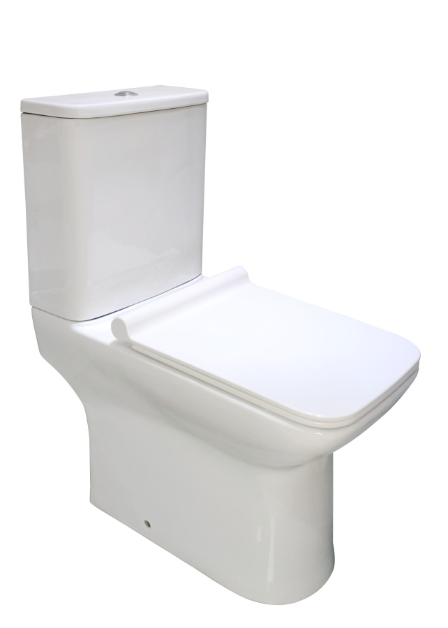 Унитаз-компакт B04 безободковый + сиденье тонкое ДП фото