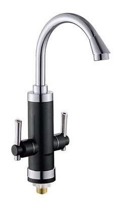 Смеситель Gota Rocio д/кухни G900586 с электронагревом черный фото