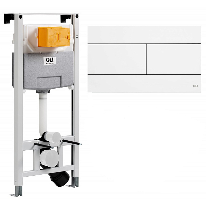 Инсталляция OLI 120 ECO mechanic + панель слива Slim Белый фото
