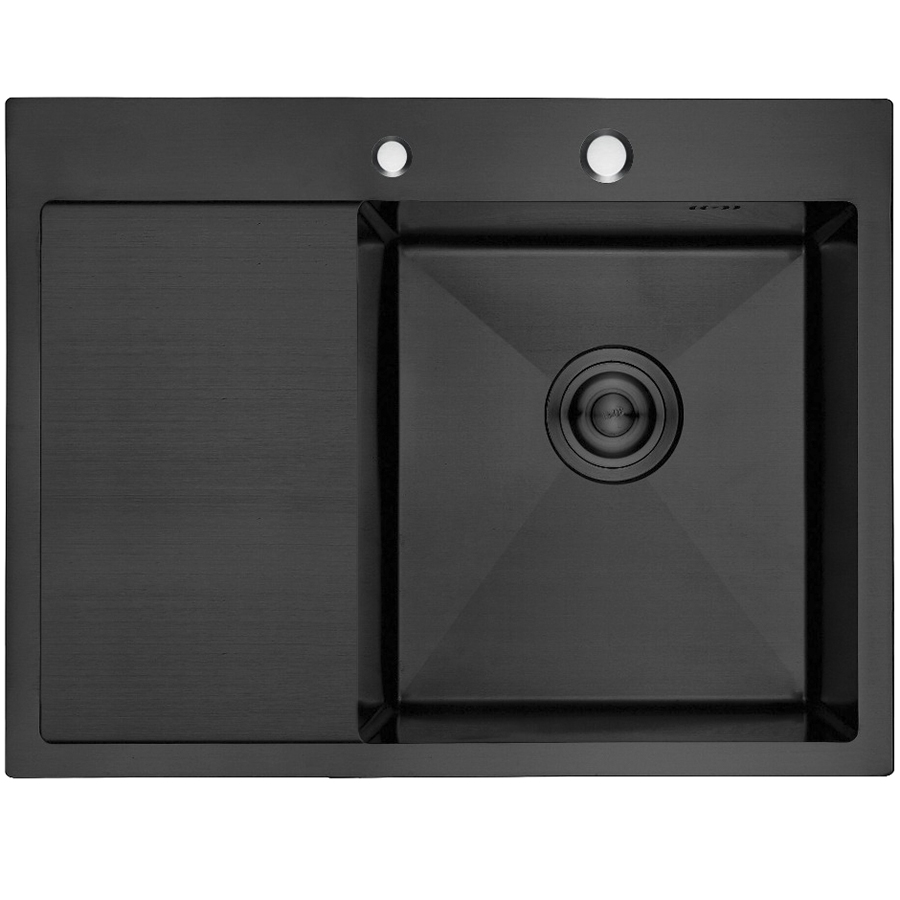 Мойка GERHANS RK35848B-R графит + сифон фото