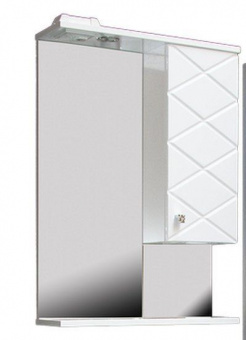Шкаф зеркальный MDS (А) "Чикаго 550 №01" белый глянец фото