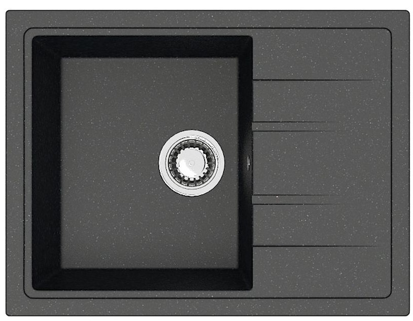 Мойка AGATA 150/Q4 575*470*200мм ЧЕРНАЯ МАТОВАЯ фото