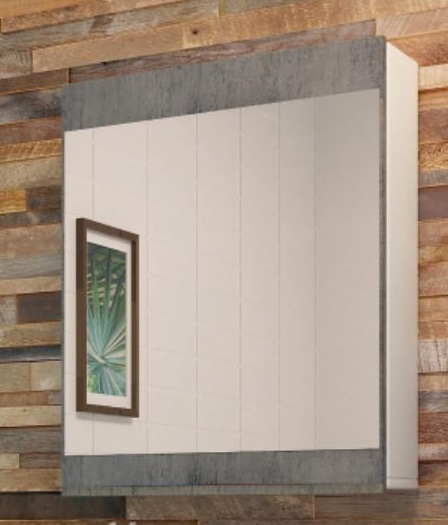 Шкаф зеркальный "OLIVER 60" кора дуба фото