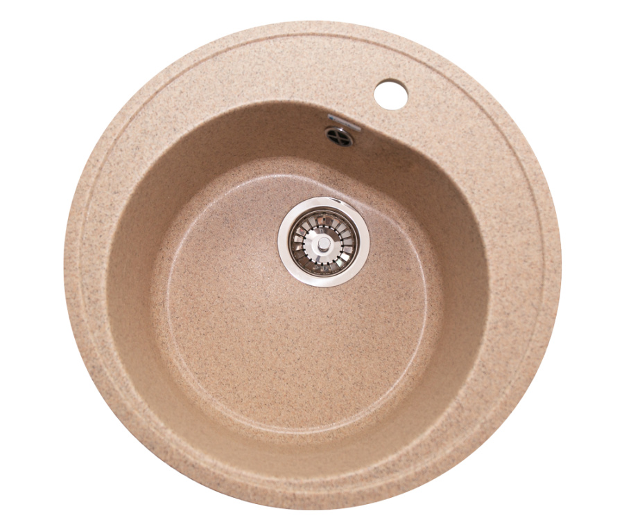 Кухонная мойка GranAlliance G-10, песок  Ø 500 мм фото