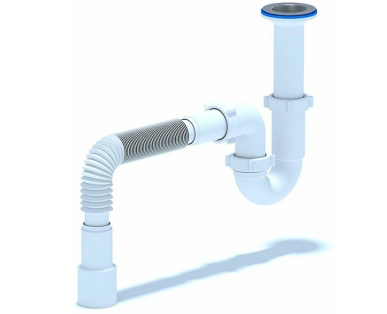 Сифон АНИ 1 1/2*40 мм прямоточный с литым выпуском (D0515) фото