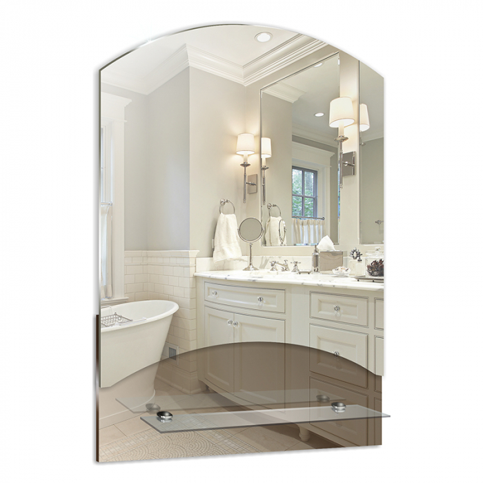 Зеркало MIXLINE "Меркурий" 450*650 с полкой фото