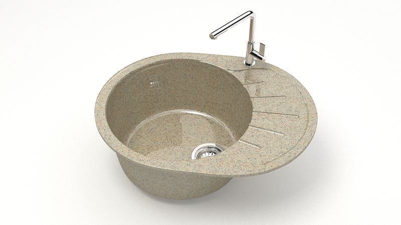 Мойка глян. Тейлор Z10Q5 (Песочный) Granit BERGG 575*440*215 фото