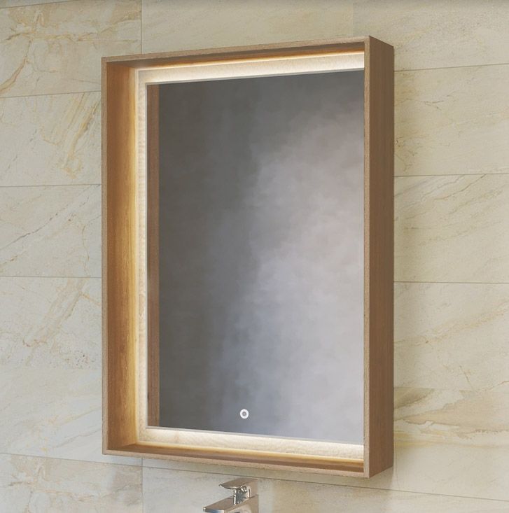 Зеркало "Frame 60" Дуб трюфель с подсветкой (сенсор) фото