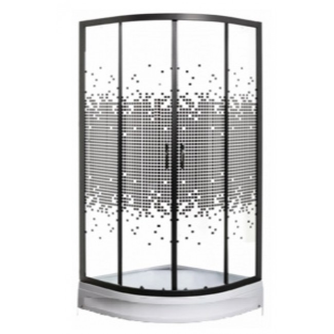 Душевое ограждение ALT-8015MB 90*90*194 н.п. (2места) фото