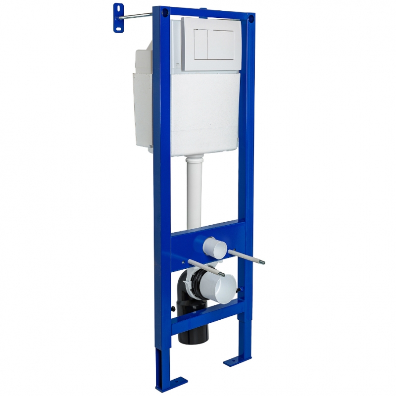 Инсталляция Berges для скр мон (040333) унитаза + кнопка ATOM 410 белая+унитаз подвесной BERGES ALFA фото