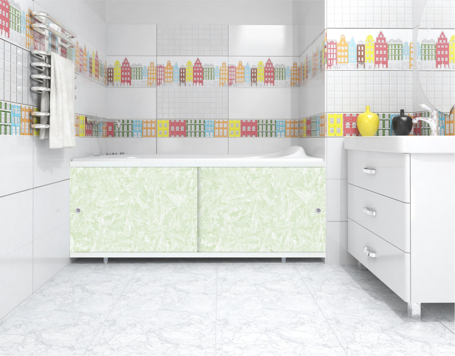 Экран для ванны "КВАРТ УНИВЕРСАЛ" 1,5 зеленый иней фото