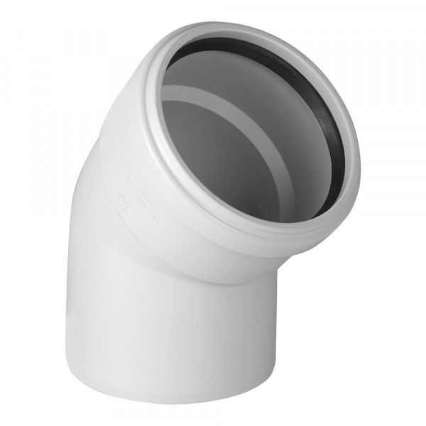 Отвод 110* 45 Stilte белый фото