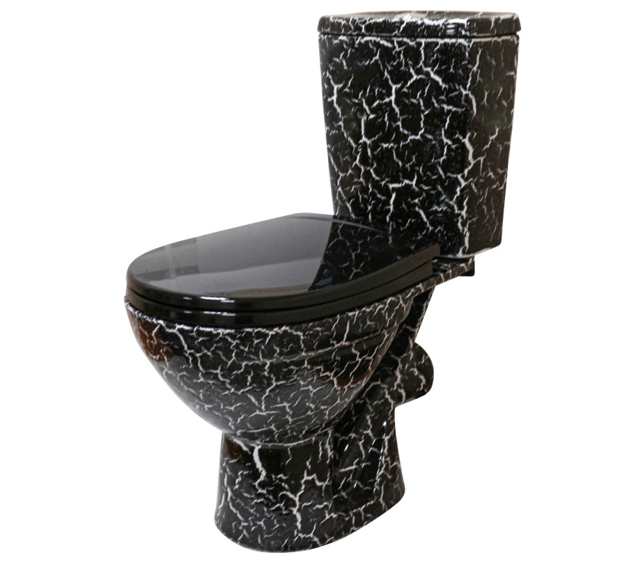 СОЛО унитаз-компакт (Киров) черный кракелюр фото