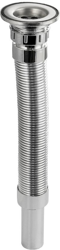 Гофросифон САНАКС пластик хром (8003) фото