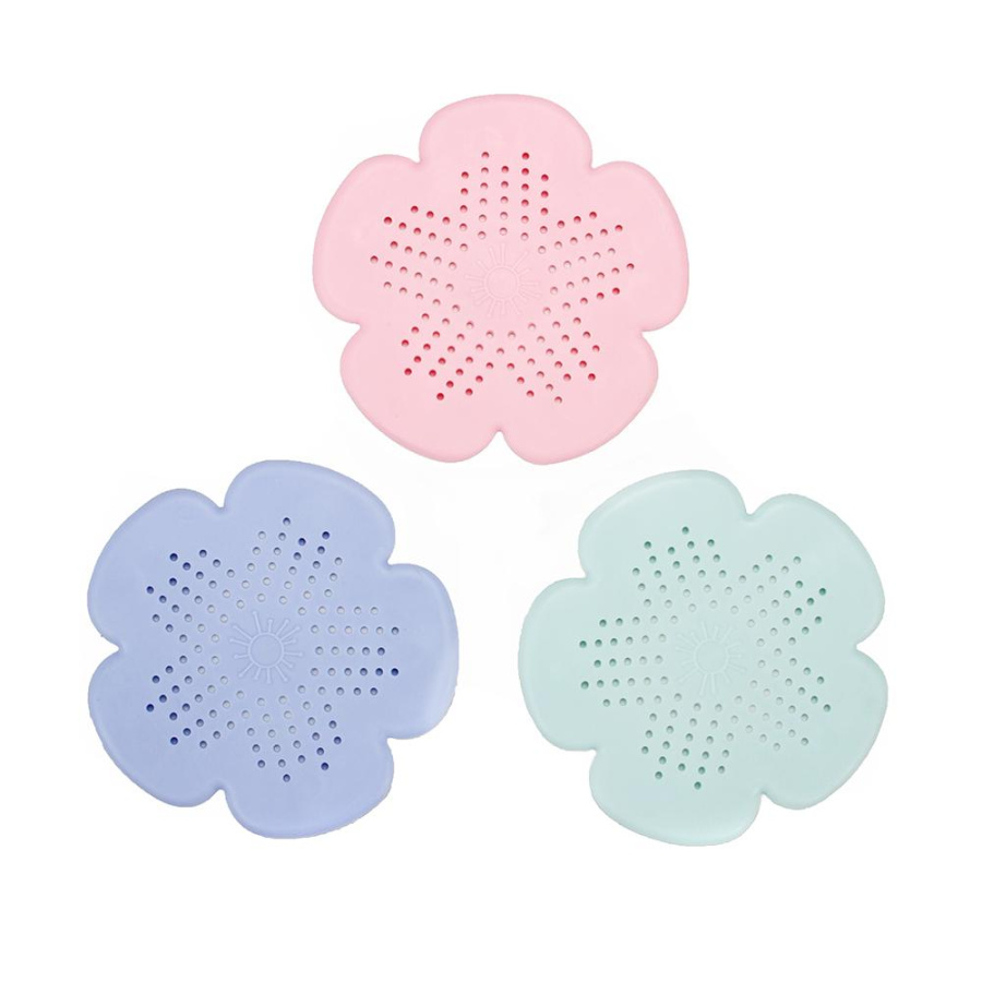 Фильтр-сетка для раковины/ванной (цветочек) силикон, d15см, 3 цвета 411-018 фото