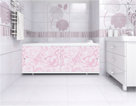 Экран для ванны "КВАРТ УНИВЕРСАЛ" 1,7 мрамор розов фото