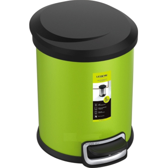 Ведро д/мусора L705-5 зелёный 5л. фото