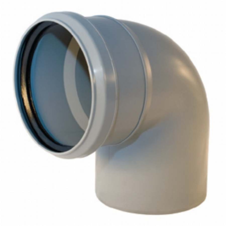 Отвод 110 угол 90 внутр.(Серая) (30) фото