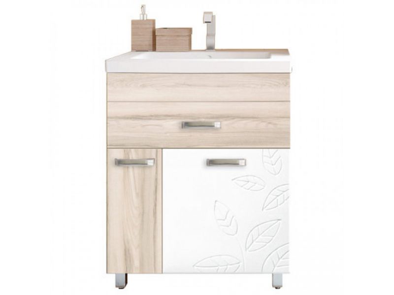 Тумба "Ориноко 65" ЛИСТЬЯ с раковиной Marko Комфорт 1/650 фото