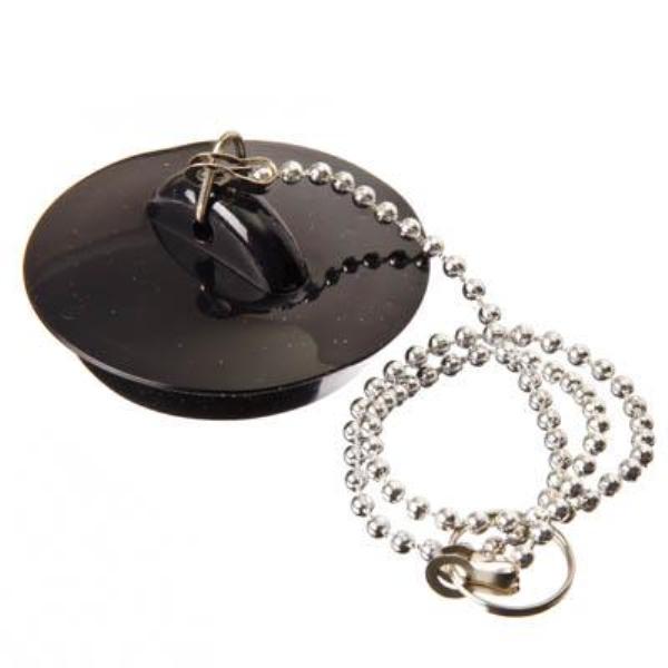 Заглушка для ванны резиновая с цепочкой (503079) фото