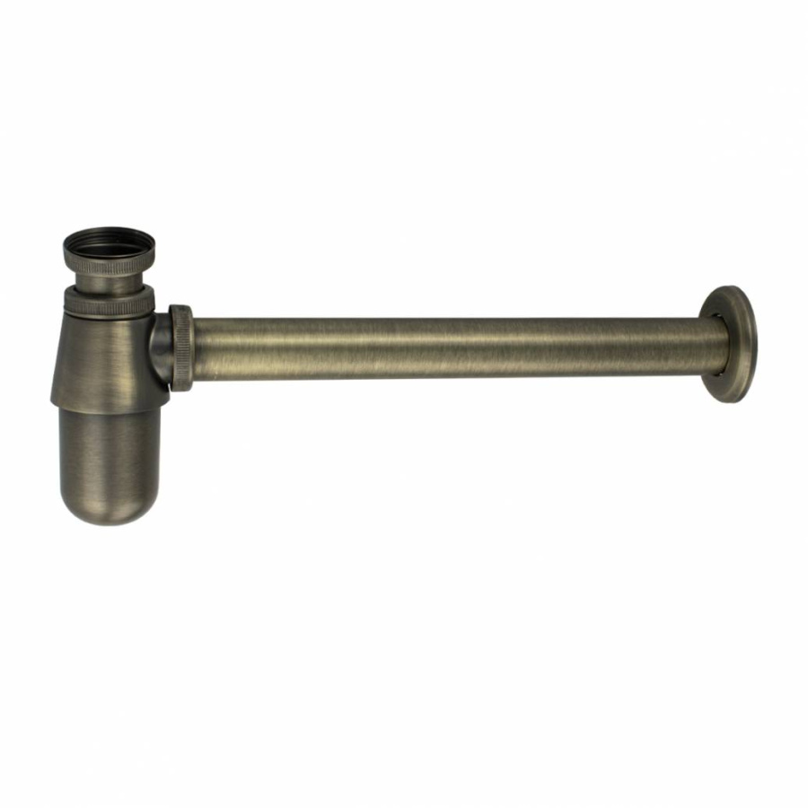 Сифон на раковину металл, состаренная бронза, BRIMIX 8715  фото