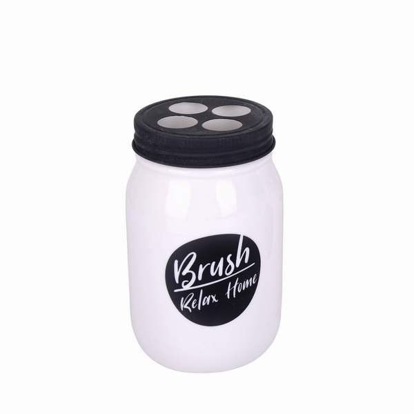 Подставка д/зубных щеток керамика Милкис B4391-3 белая фото