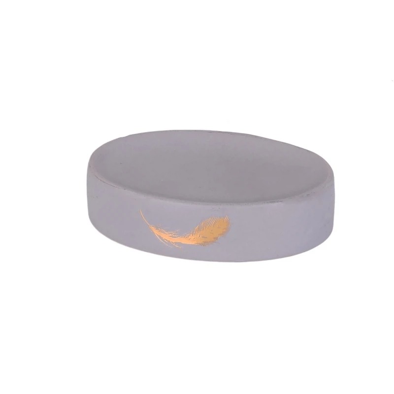 Мыльница керамика Феникс B4230-4 серая фото