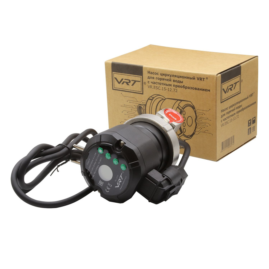 Насос циркуляционный VRT VR.ESC.15-12.72, 3-9Вт, с частотным регулированием, для ГВС фото