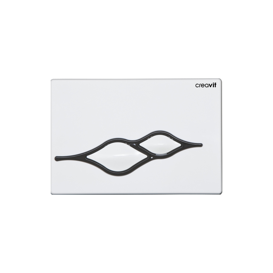 CREAVIT Кнопка д/инсталяции UFO бело-черная глянец GP1001.02 фото
