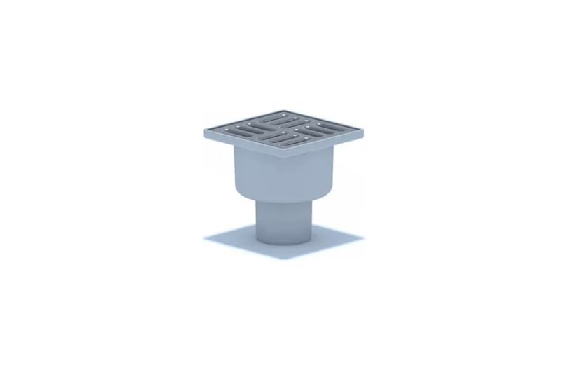 Трап вертикальный нерегулируемый с выпуском 50мм, с нерж.решеткой 100*100 TA5202 фото