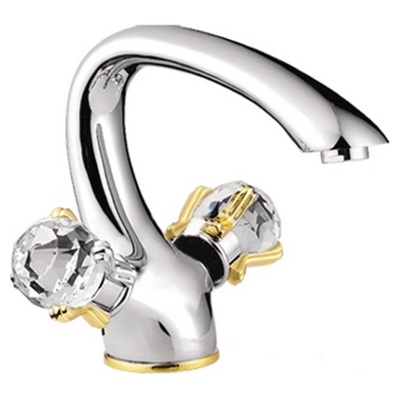 Смеситель L1088 тюльпан латунь хруст/зол фото