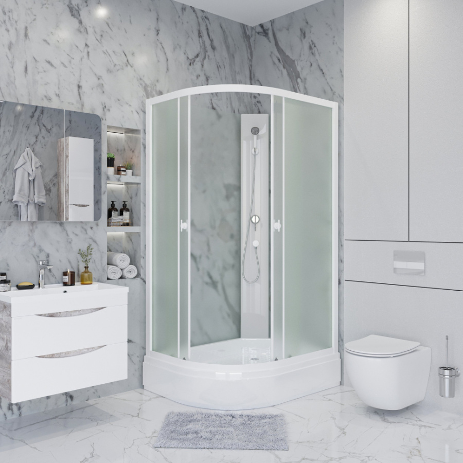 Душевая кабина Niagara Promo P90/70/26R/MT/BK (900*700*195) фото